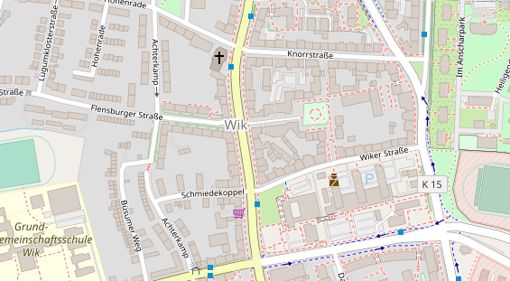 Friseur auf Satellitenbild