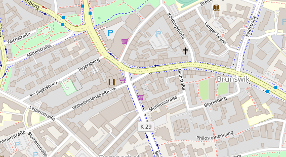 Friseur auf Satellitenbild