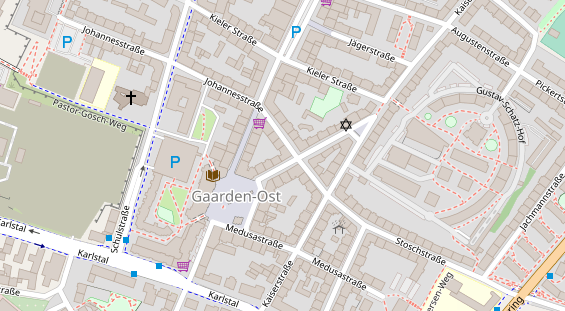 Friseur auf Satellitenbild