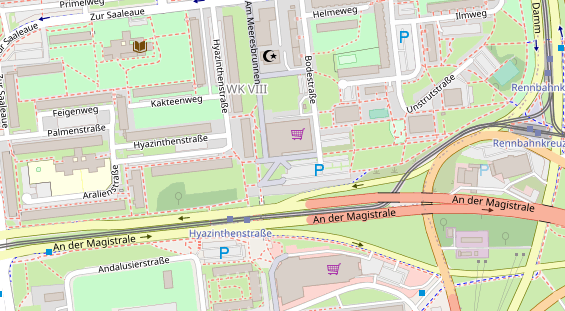 Friseur auf Satellitenbild