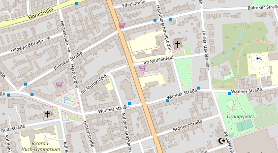 Friseur auf Satellitenbild