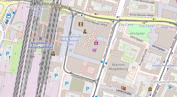 Friseur auf Satellitenbild