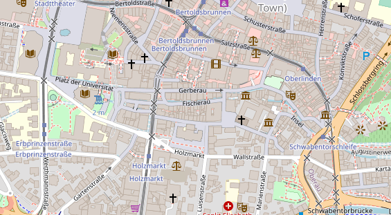 Friseur auf Satellitenbild