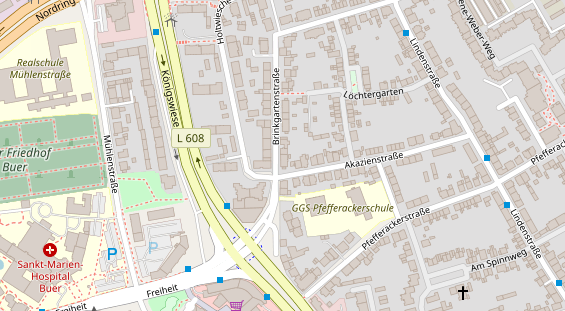 Friseur auf Satellitenbild