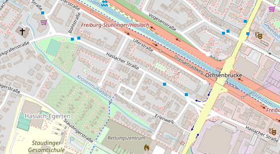 Friseur auf Satellitenbild