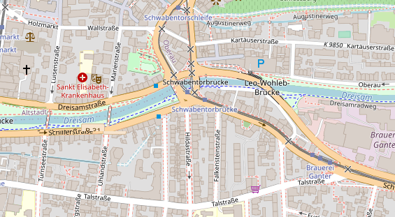 Friseur auf Satellitenbild