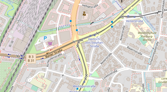 Friseur auf Satellitenbild