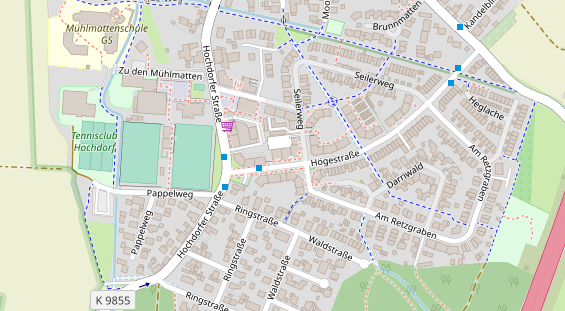 Friseur auf Satellitenbild