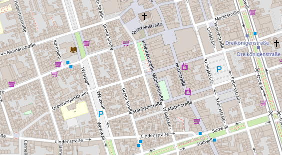 Friseur auf Satellitenbild