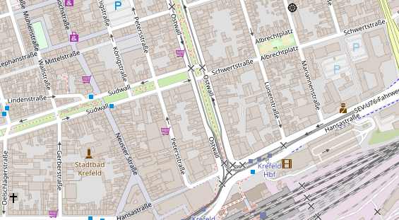 Friseur auf Satellitenbild