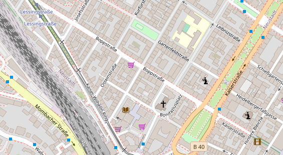 Friseur auf Satellitenbild