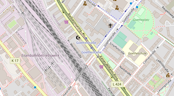 Friseur auf Satellitenbild