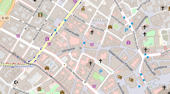 Friseur auf Satellitenbild