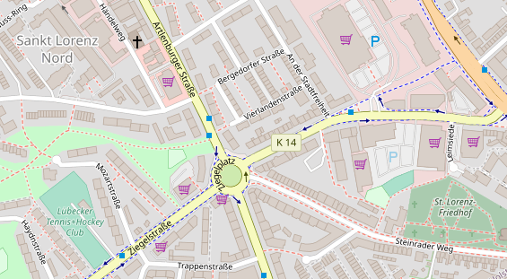 Friseur auf Satellitenbild