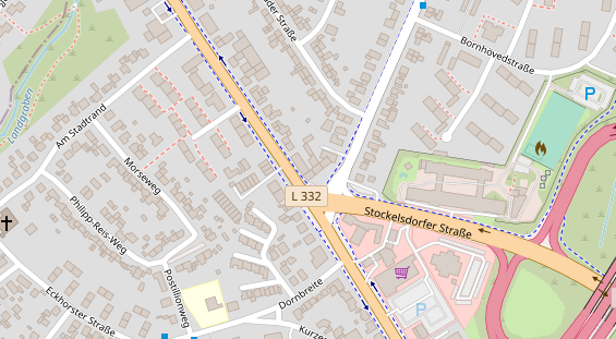 Friseur auf Satellitenbild