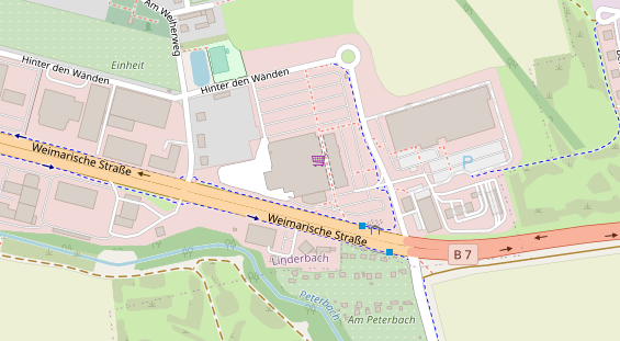 Friseur auf Satellitenbild