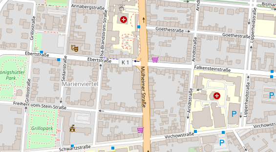 Friseur auf Satellitenbild