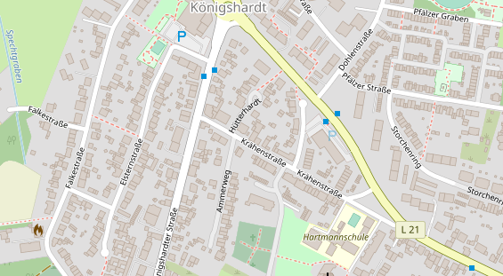 Friseur auf Satellitenbild