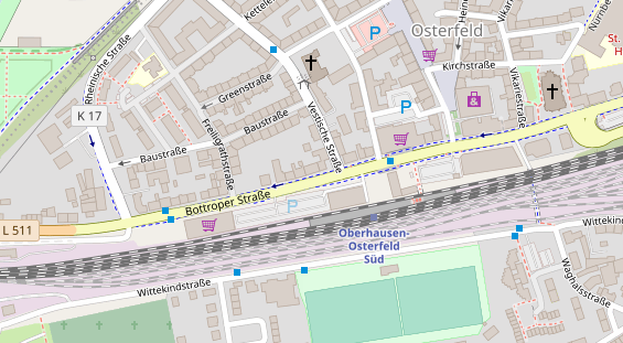 Friseur auf Satellitenbild