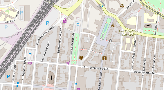 Friseur auf Satellitenbild