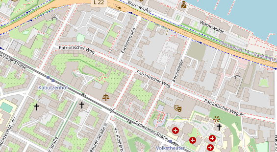 Friseur auf Satellitenbild