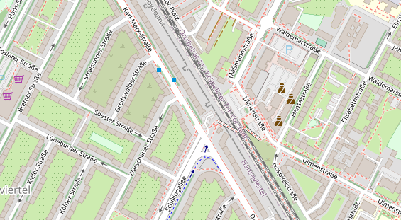 Friseur auf Satellitenbild