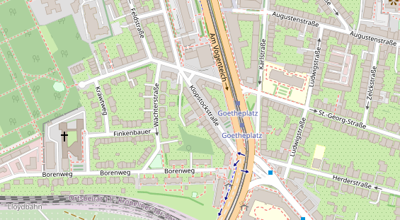 Friseur auf Satellitenbild