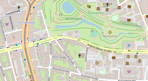 Friseur auf Satellitenbild