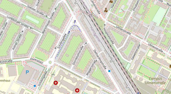 Friseur auf Satellitenbild