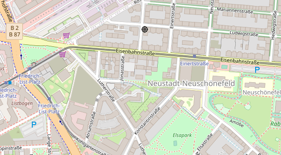 Friseur auf Satellitenbild