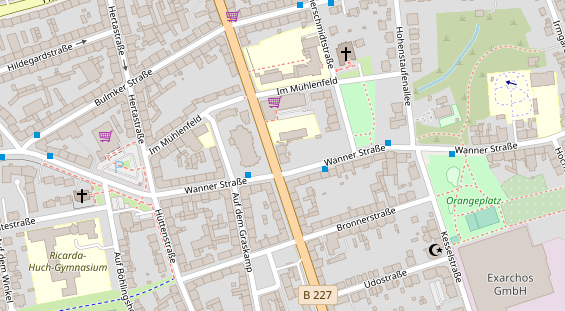 Friseur auf Satellitenbild