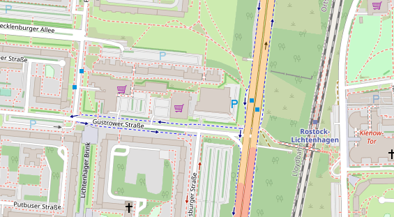 Friseur auf Satellitenbild