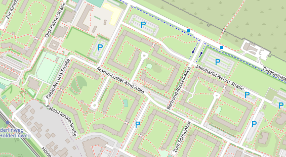 Friseur auf Satellitenbild