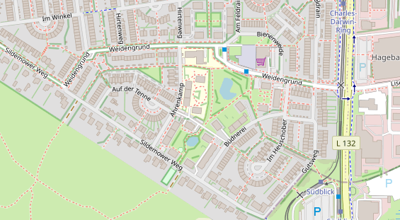 Friseur auf Satellitenbild