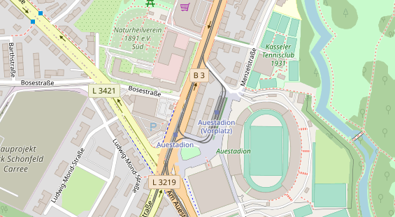 Friseur auf Satellitenbild