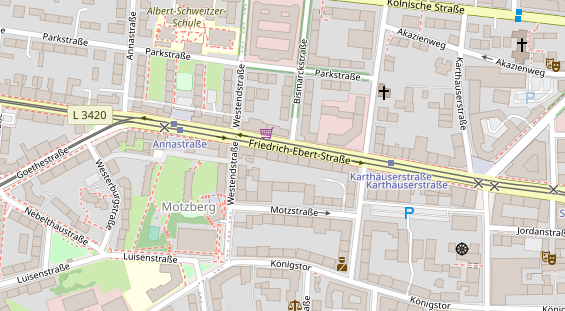 Friseur auf Satellitenbild