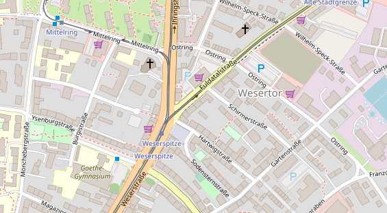 Friseur auf Satellitenbild