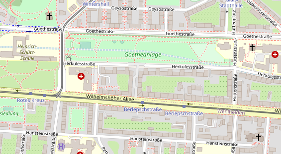 Friseur auf Satellitenbild