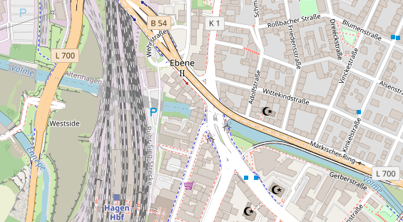 Friseur auf Satellitenbild