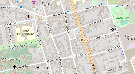 Friseur auf Satellitenbild