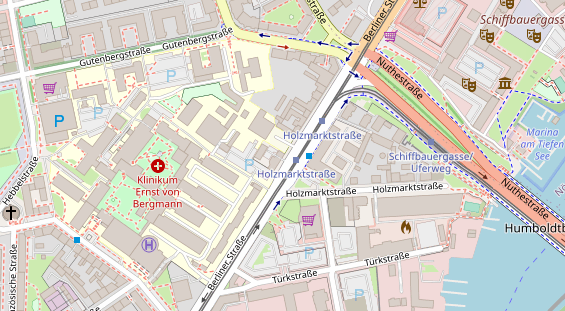 Friseur auf Satellitenbild