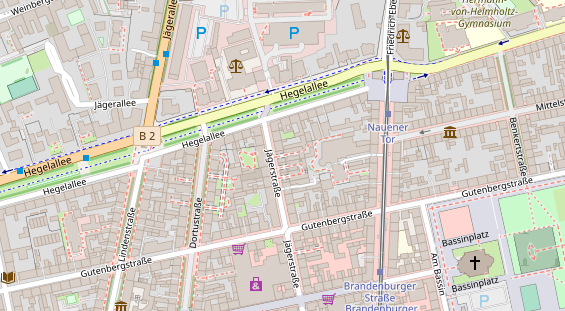 Friseur auf Satellitenbild