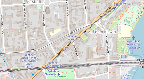 Friseur auf Satellitenbild