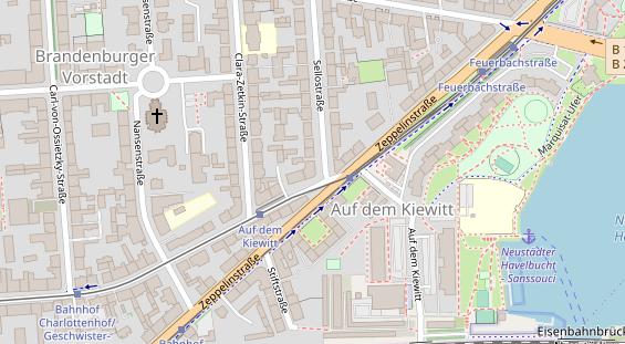 Friseur auf Satellitenbild