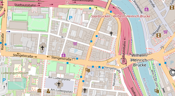 Friseur auf Satellitenbild