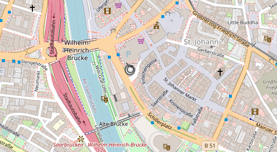 Friseur auf Satellitenbild