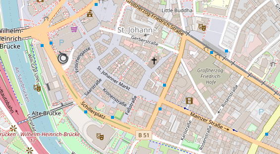 Friseur auf Satellitenbild