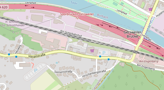 Friseur auf Satellitenbild