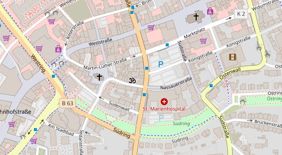 Friseur auf Satellitenbild