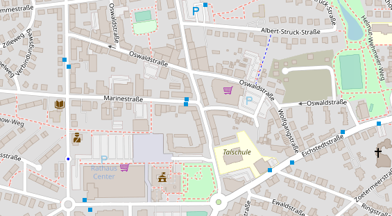 Friseur auf Satellitenbild